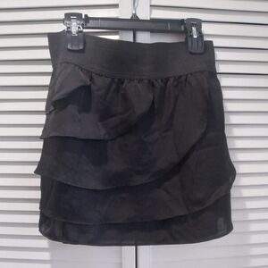 Charlotte Russe Black Layered/Tiered Mini Skirt Women's Size Med, Vintage